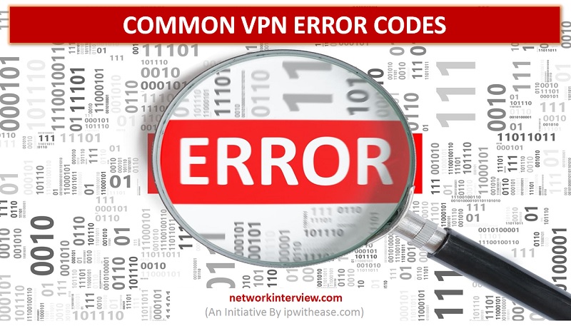 COMMON VPN ERROR CODES