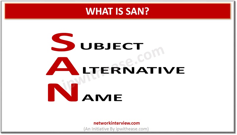 ssl san subject alternative name