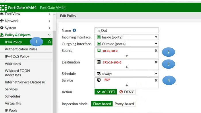 Fortigate – Changing outbound nat IP with IP Pools