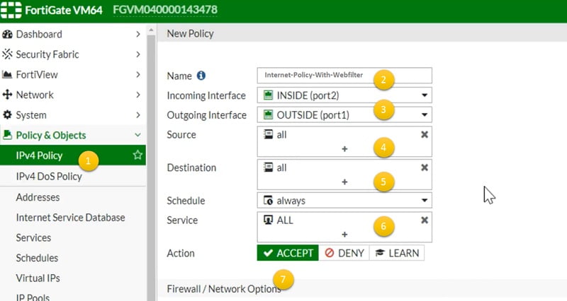 FortiGate UTM (Unified Threat Management) » Network Interview