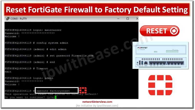 How to Reset FortiGate Firewall with the Factory Default Setting