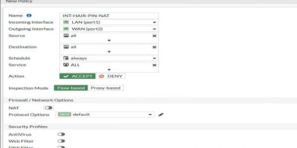 NAT Reflection: FortiGate Firewall » Network Interview