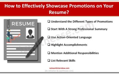 How to Effectively Showcase Promotions on Your Resume