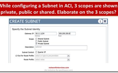 configuring a Subnet in ACI 3