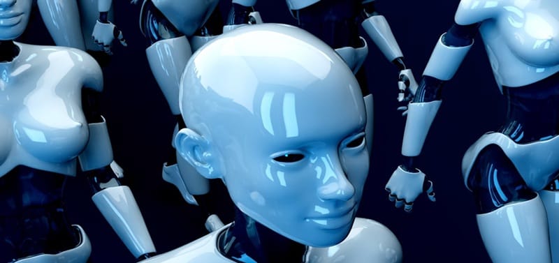 A diverse assembly of robots highlighting the role of AI enablement in modern technology